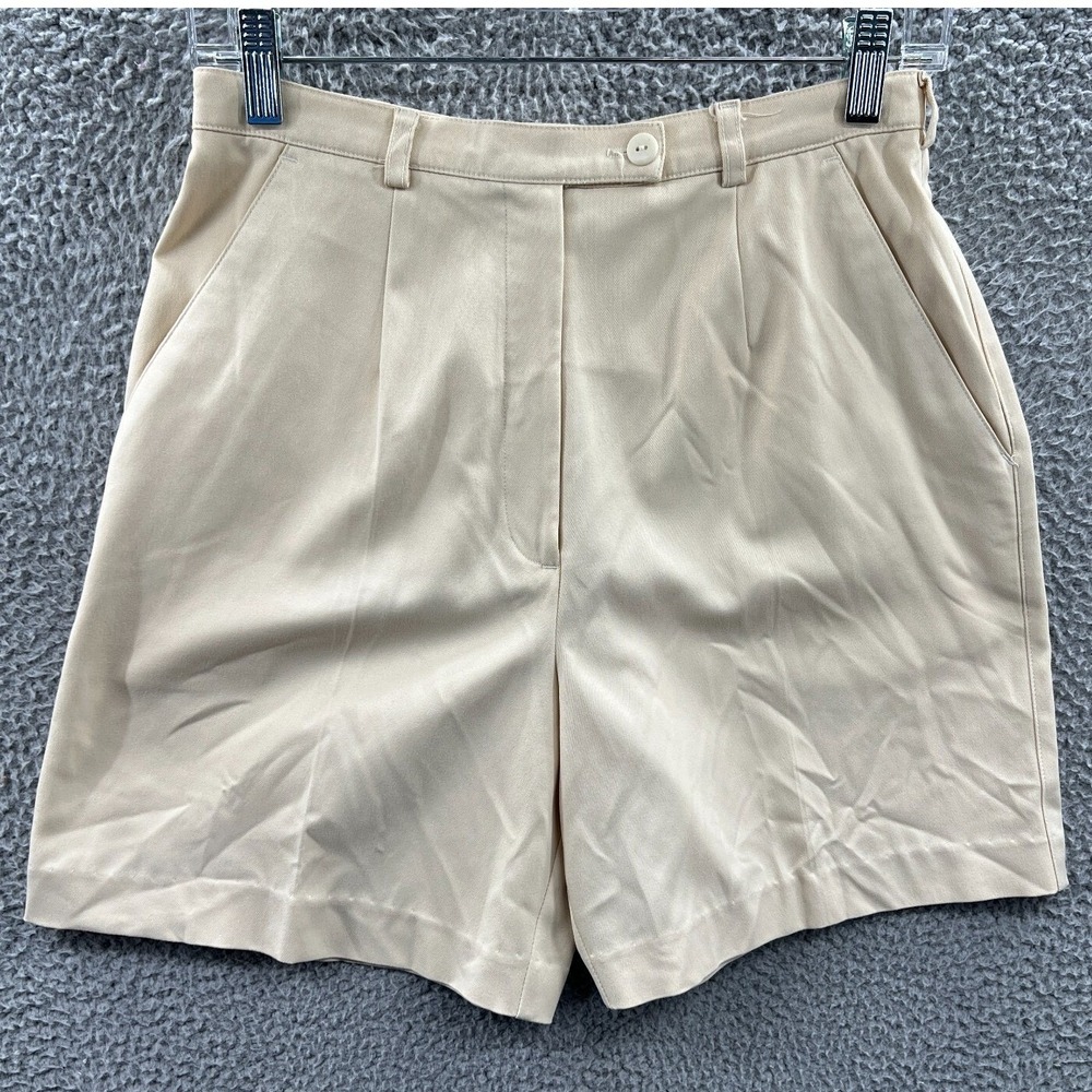 Tail Womens Pleated Bermuda Shorts 4 Tailored Preppy Quiet Luxury Classic Career